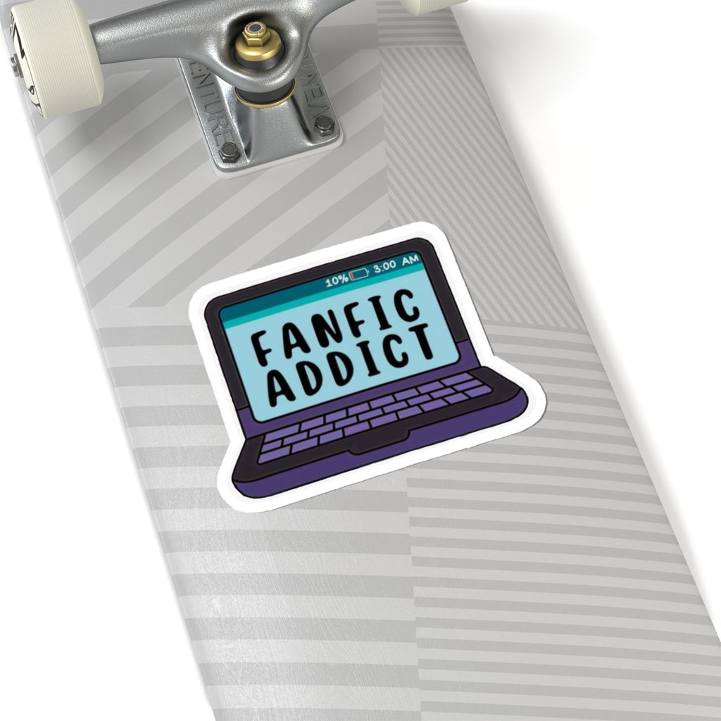 Fanfic Addict Laptop Sticker Fanfiction Vinyl Sticker for Laptops, Journals & Water Bottles