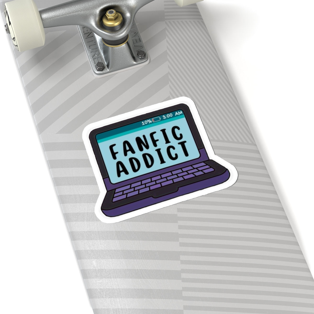 Fanfic Addict Laptop Sticker Fanfiction Vinyl Sticker for Laptops, Journals & Water Bottles