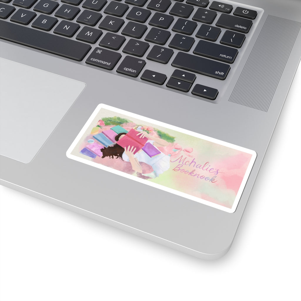 'Mchalie's Booknook' Pastel Reading Sticker Decal