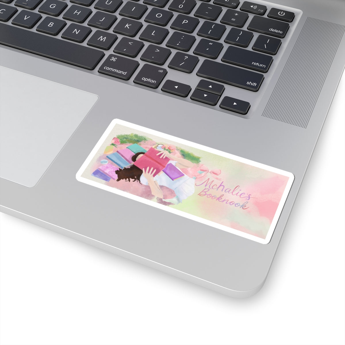 'Mchalie's Booknook' Pastel Reading Sticker Decal