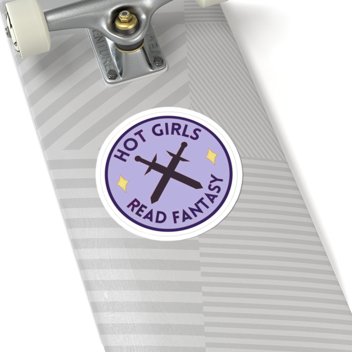 Hot Girls Read Fantasy Sticker — Round Laptop Sticker Decal