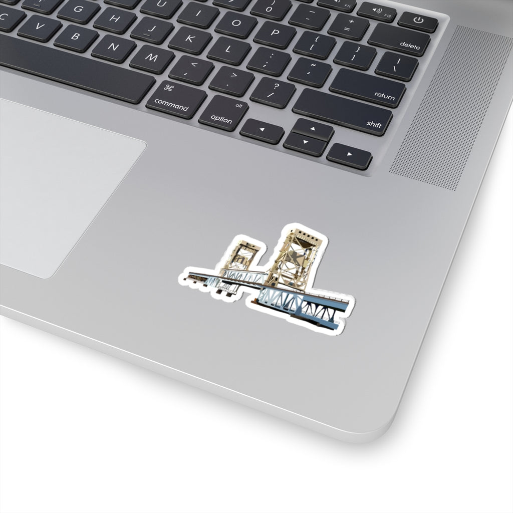 Portage Lift Bridge Sticker — Illustrated Landmark Vinyl Kiss-Cut Decal