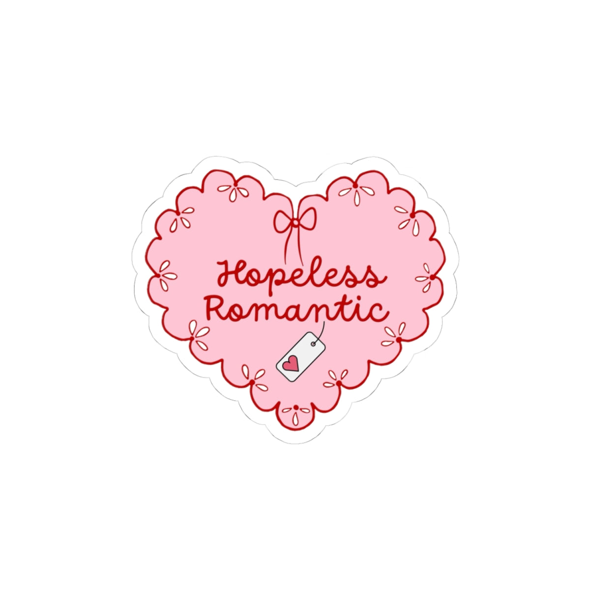 Hopeless Romantic Heart Sticker