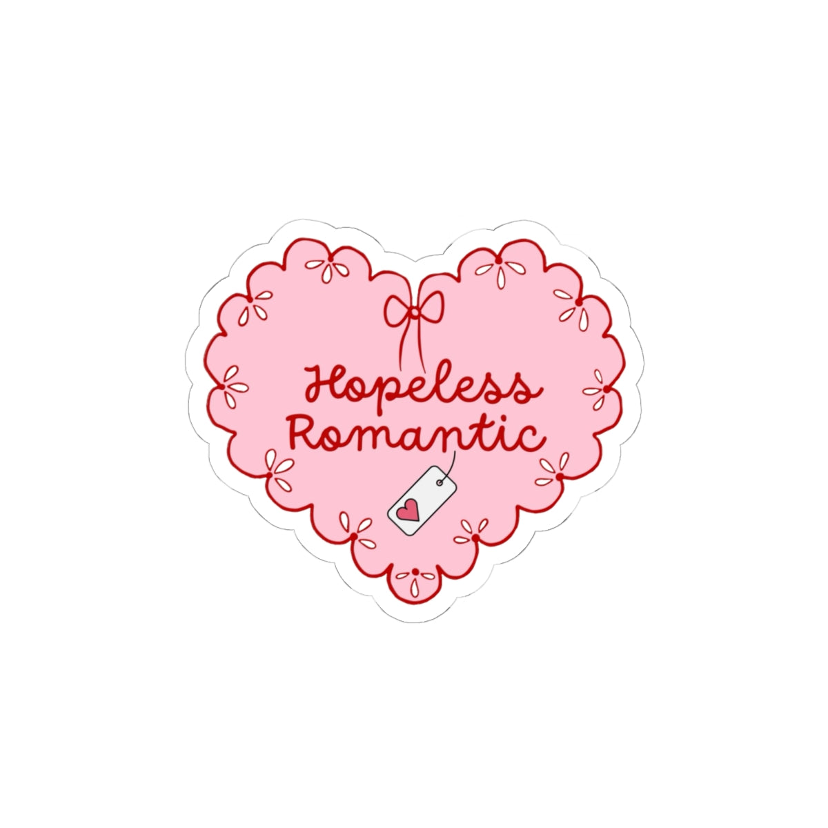 Hopeless Romantic Heart Sticker