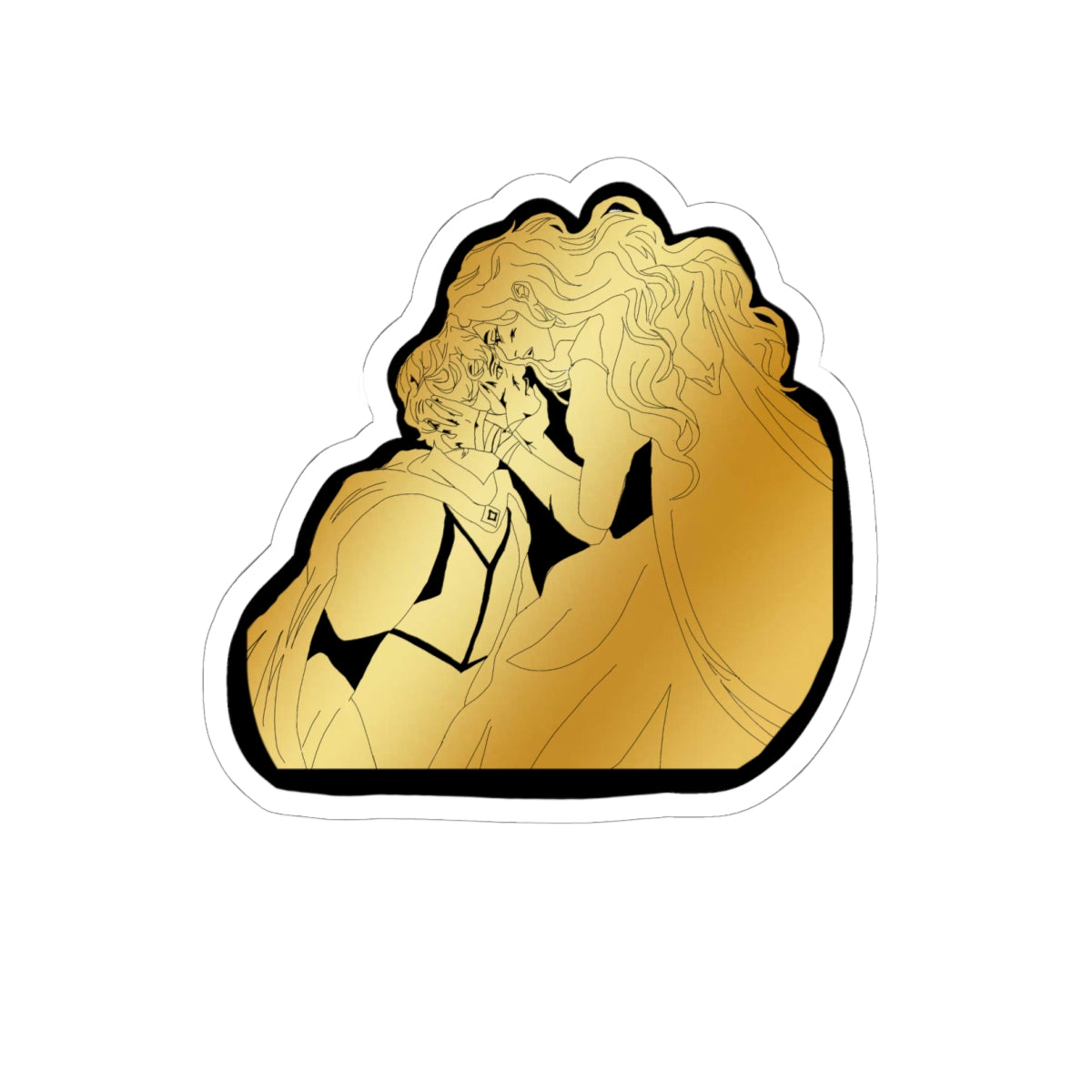 Romance Kiss-Cut Sticker Knight & Princess