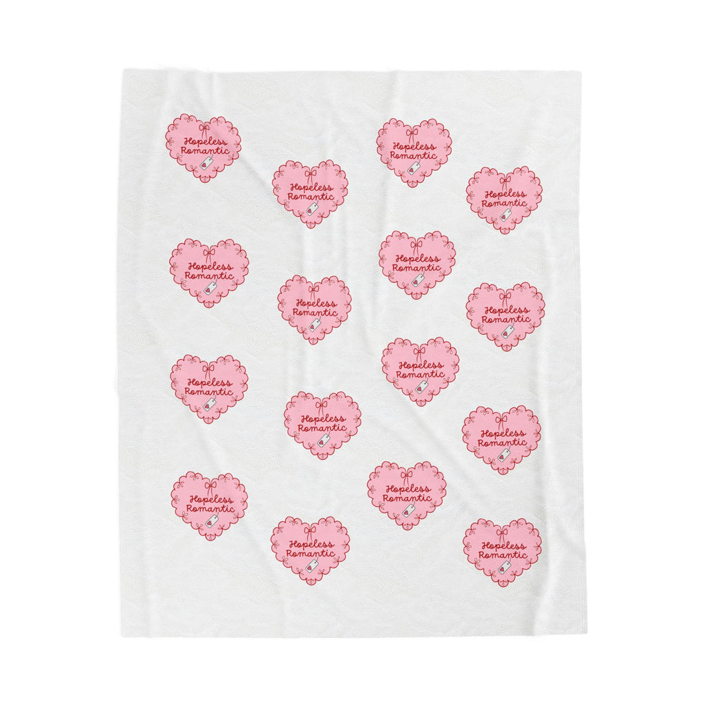 Valentine Heart Pattern Velveteen Plush Blanket