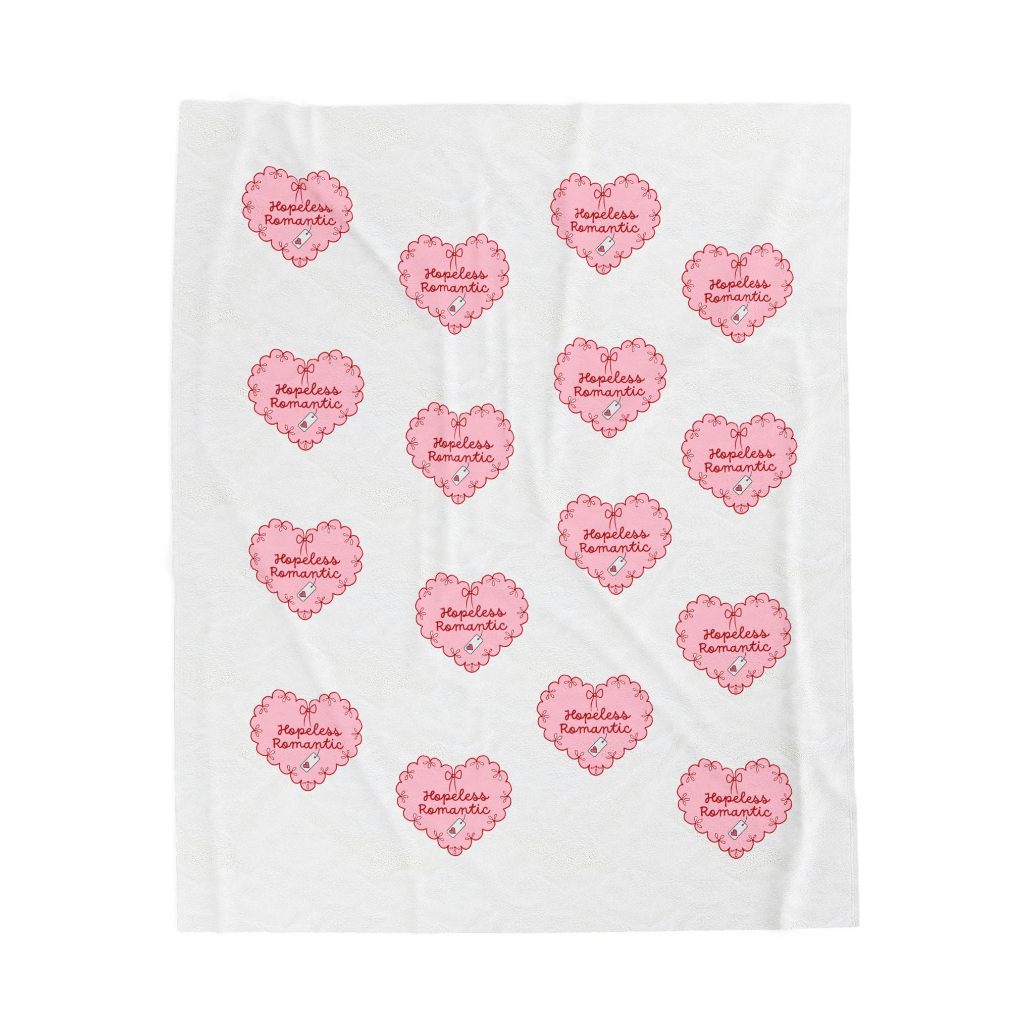 Valentine Heart Pattern Velveteen Plush Blanket