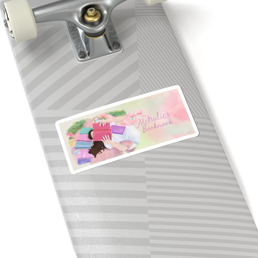 'Mchalie's Booknook' Pastel Reading Sticker Decal