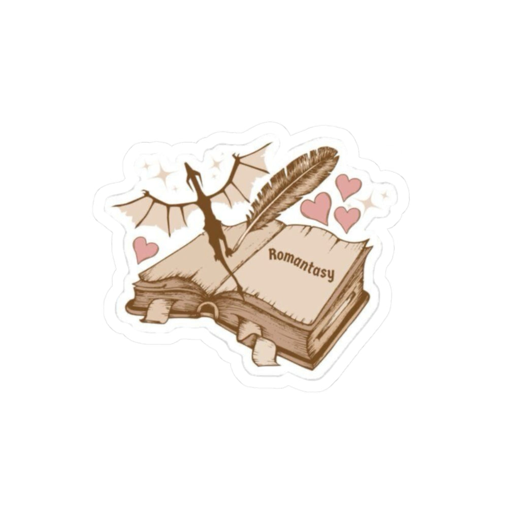 Romantasy Book & Dragon Sticker