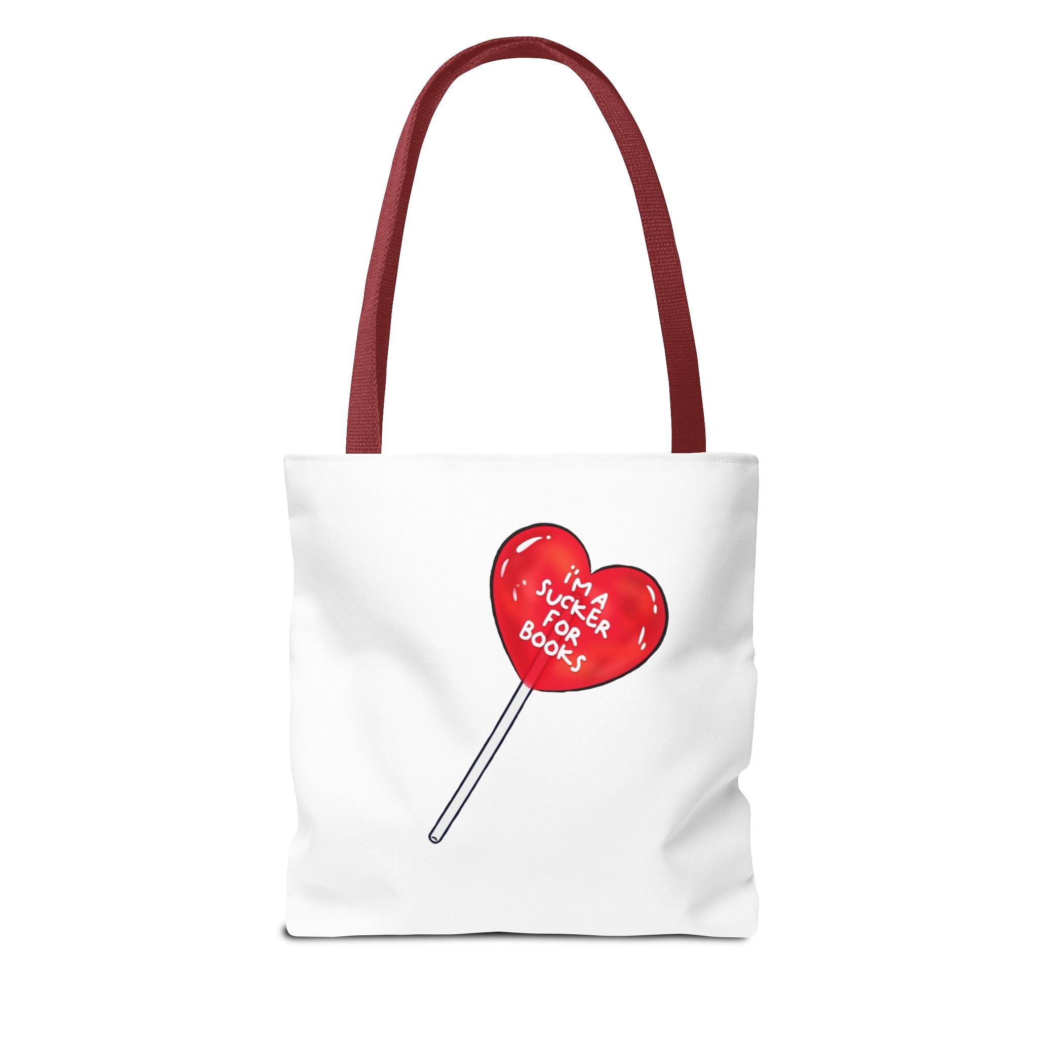 Books Are My Love Language Tote Bag — Cute Pink Stack of Books AOP Tote