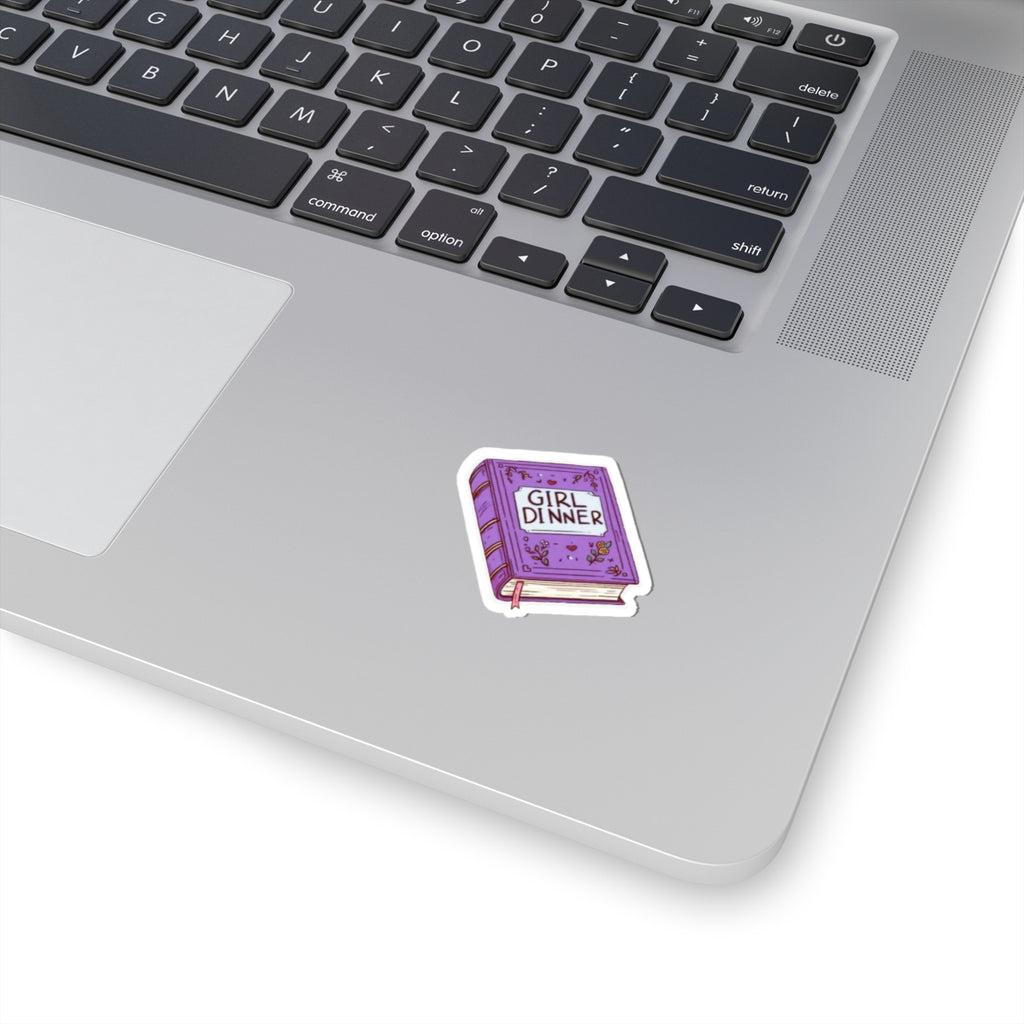 Purple "Girl Dinner" Book Sticker Decal