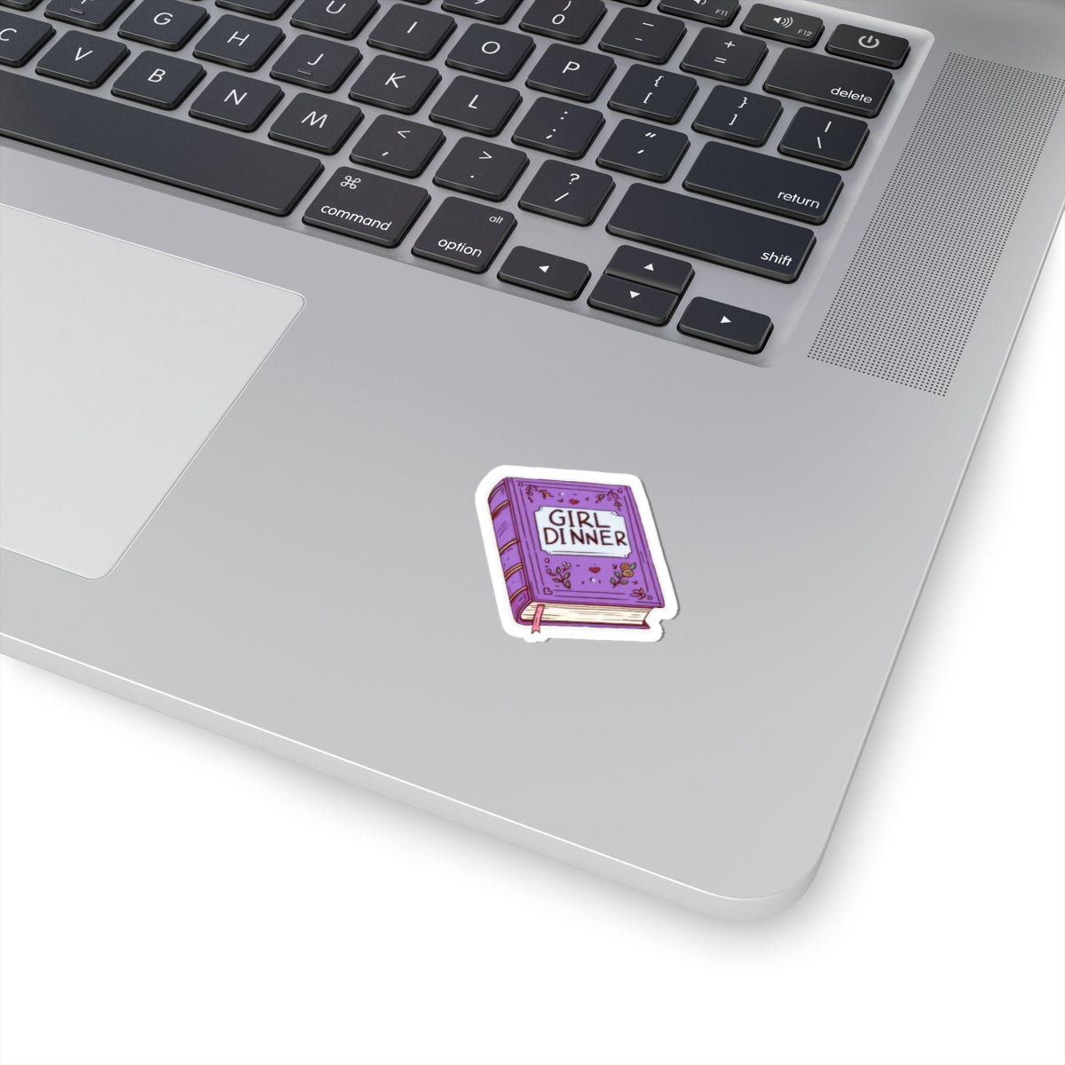 Purple "Girl Dinner" Book Sticker Decal