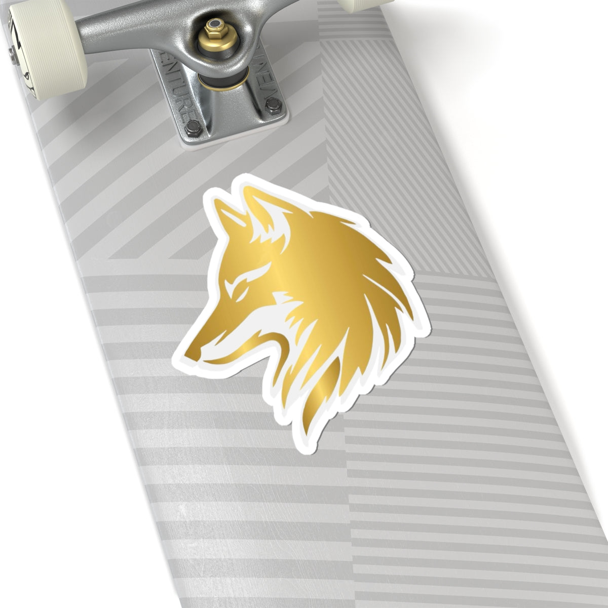 Gold Wolf Head Sticker Sticker Vinyl Decal for Laptops & Water Bottles