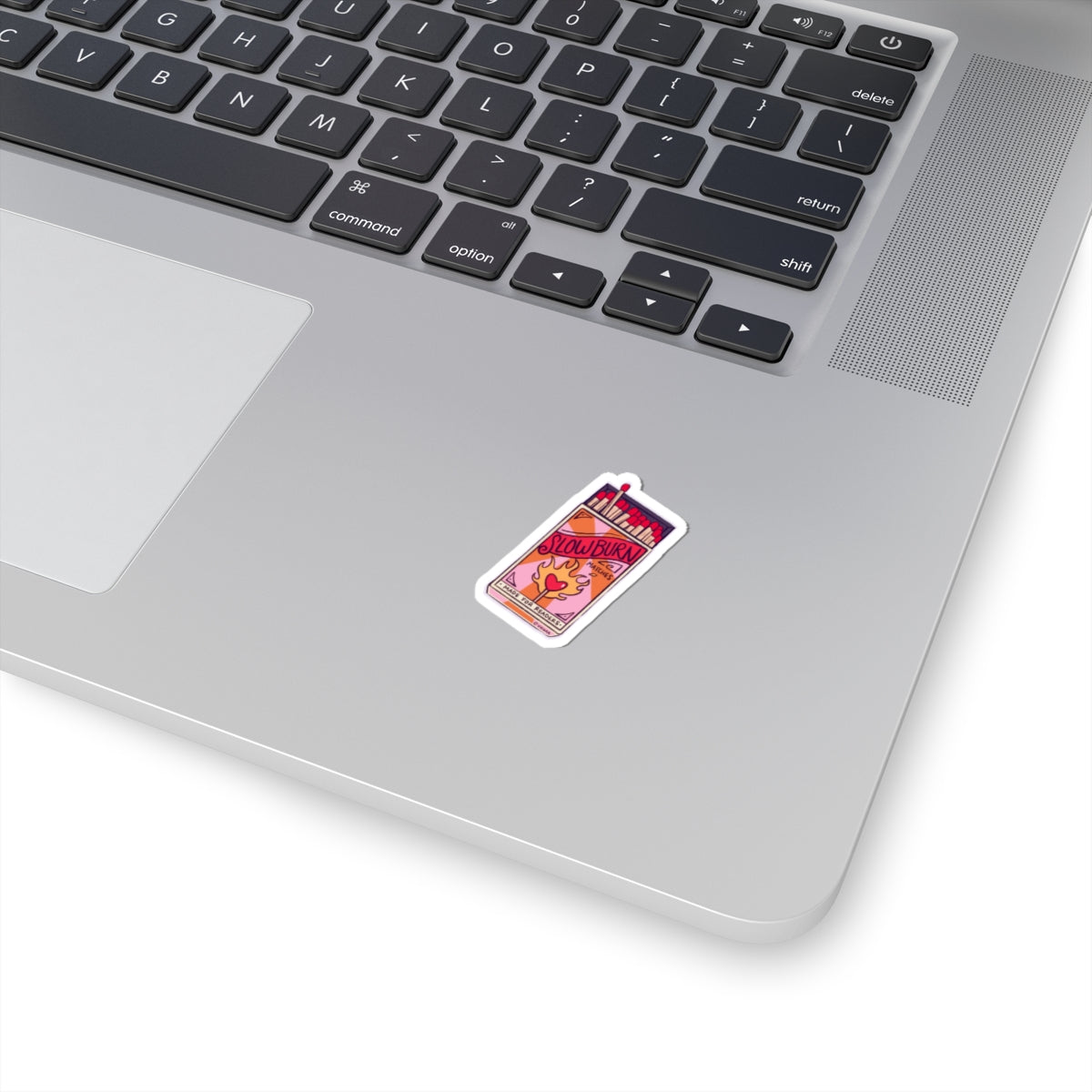'Slow Burn' Matchbox Design (Pink & Orange) Sticker Decal