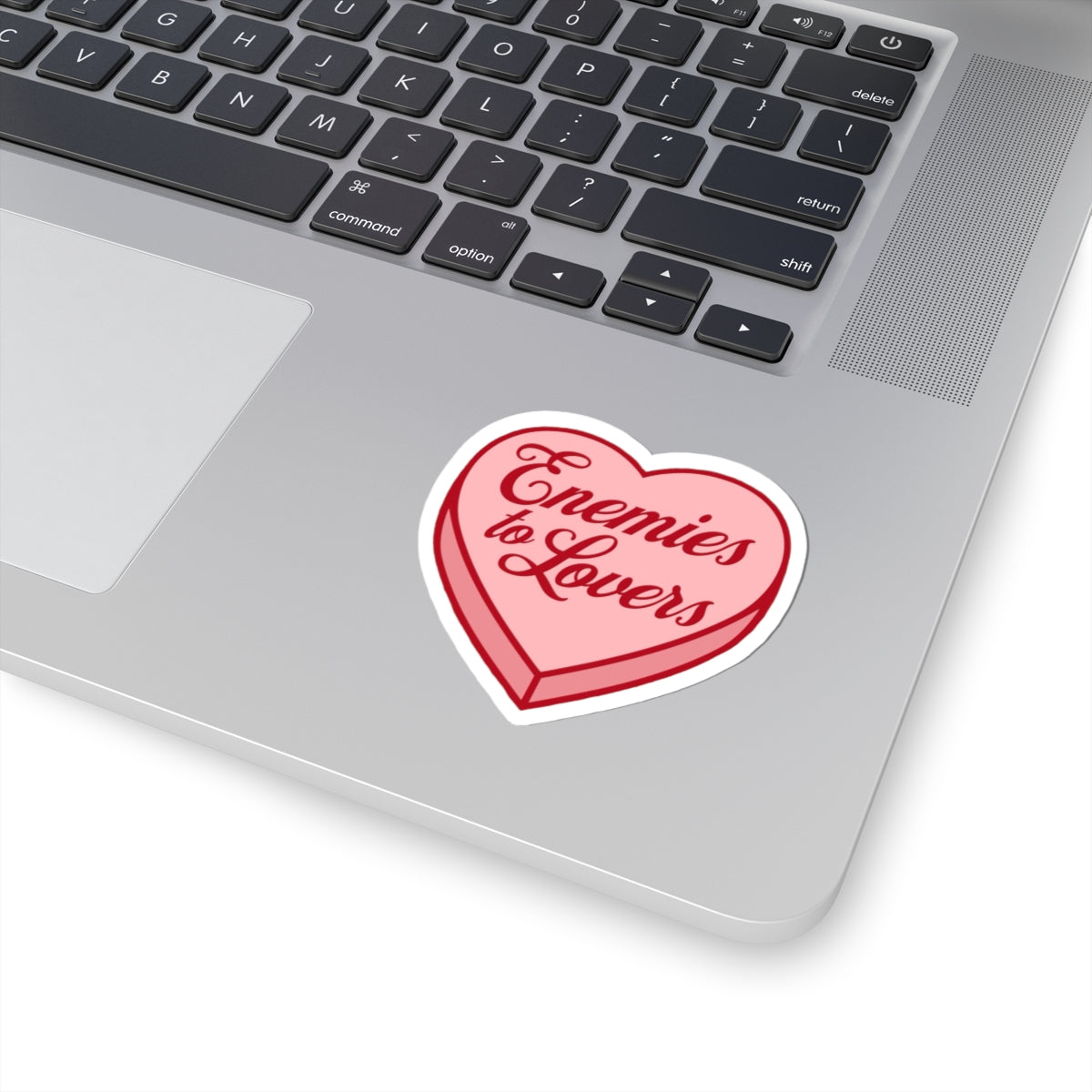 'Enemies to Lovers' Heart Design (Romantic, Sassy Laptop & Gift Sticker)