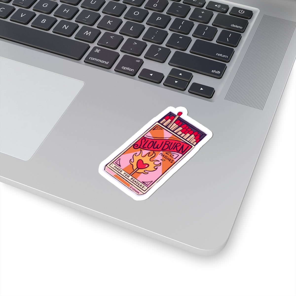 'Slow Burn' Matchbox Design (Pink & Orange) Sticker Decal
