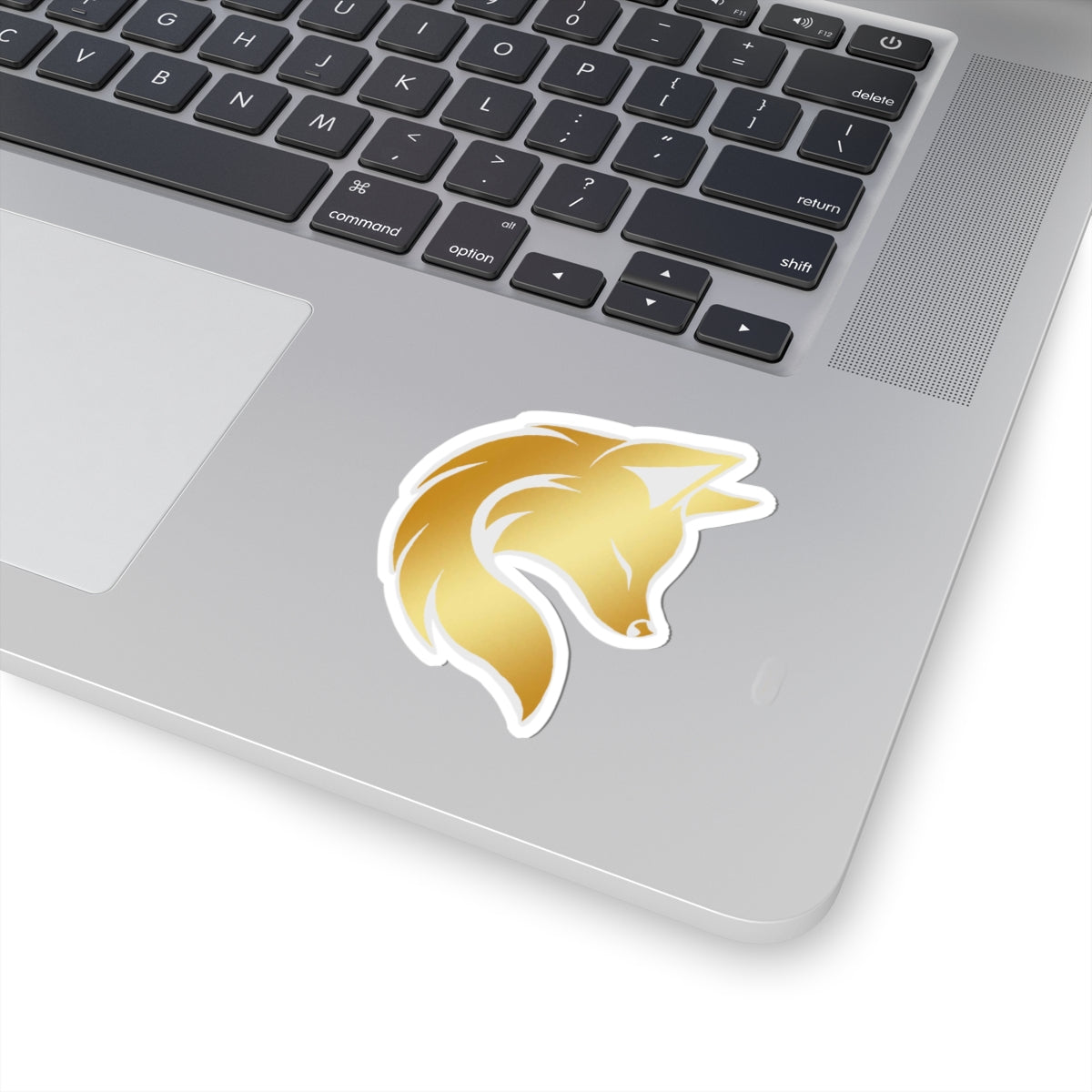 Gold Fox Sticker Laptop Decal