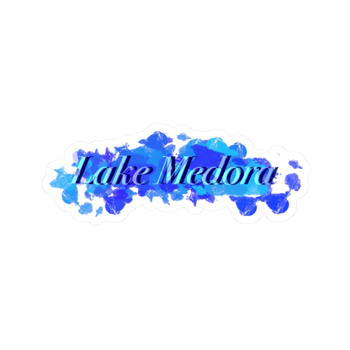 Lake Medora Watercolor Sticker