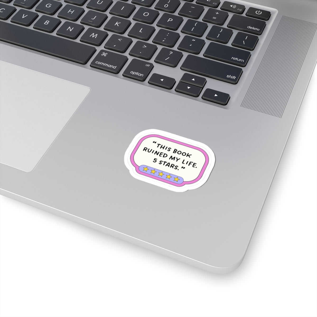 "This Book Ruined My Life. 5 Stars." Cute Pastel Review Decal Stickers