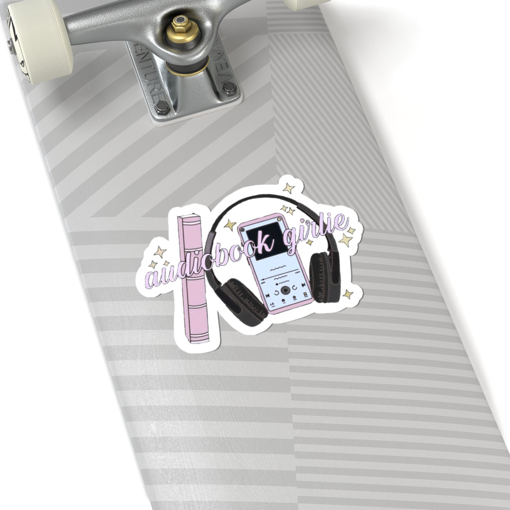 Audiobook Girlie Sticker — Cute Headphones & Phone Sticker for Book Lovers