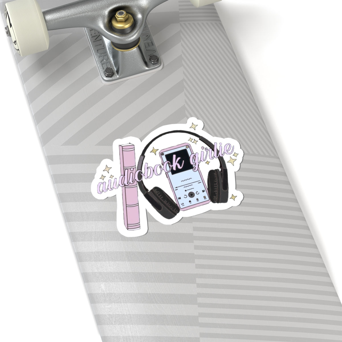 Audiobook Girlie Sticker — Cute Headphones & Phone Sticker for Book Lovers