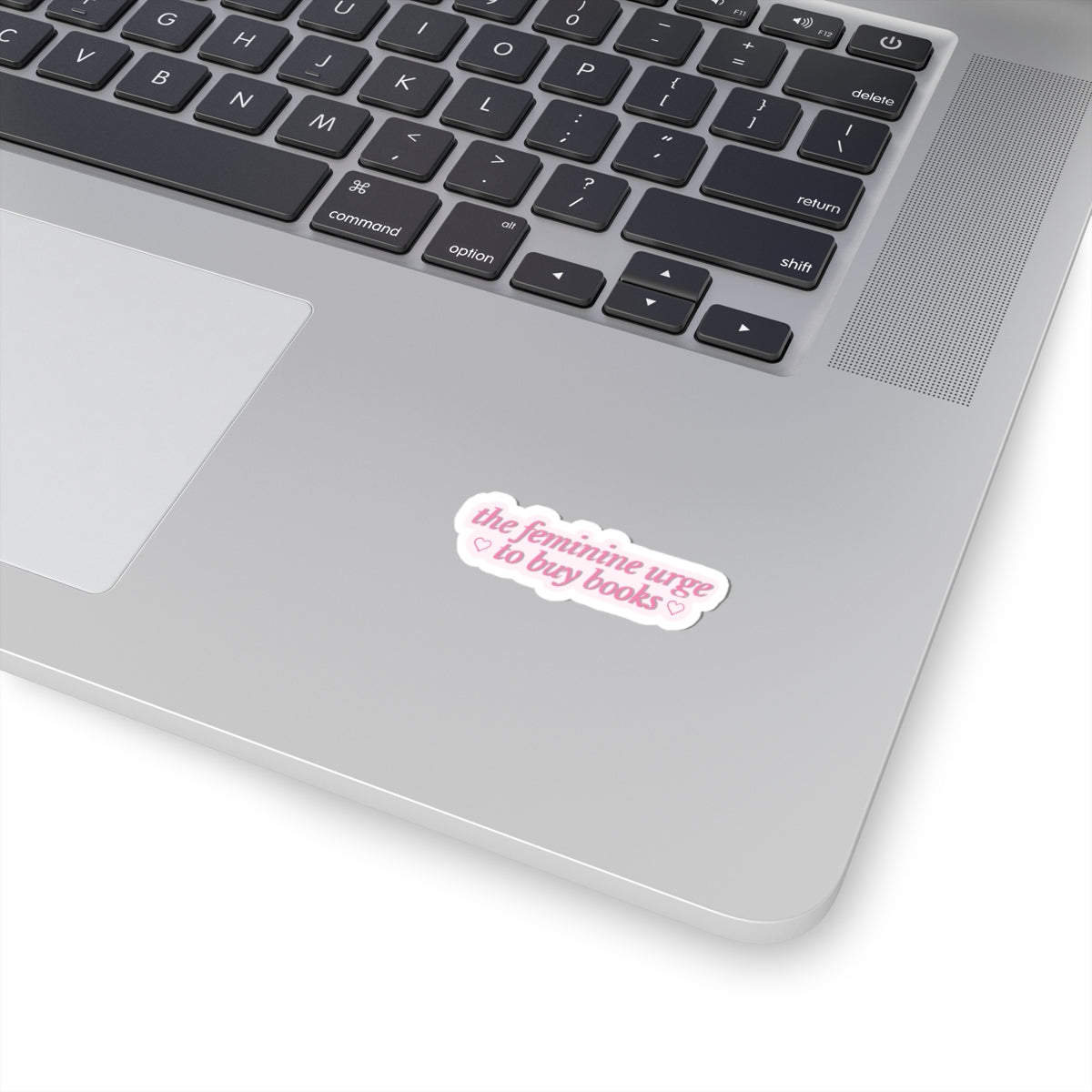 Sticker — "the feminine urge to buy books" Pink Aesthetic Book Lover Sticker