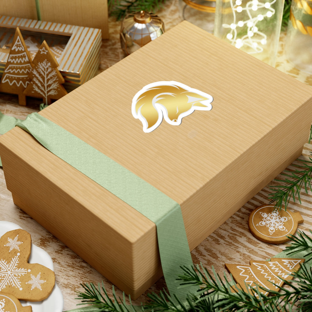 Gold Fox Sticker Laptop Decal