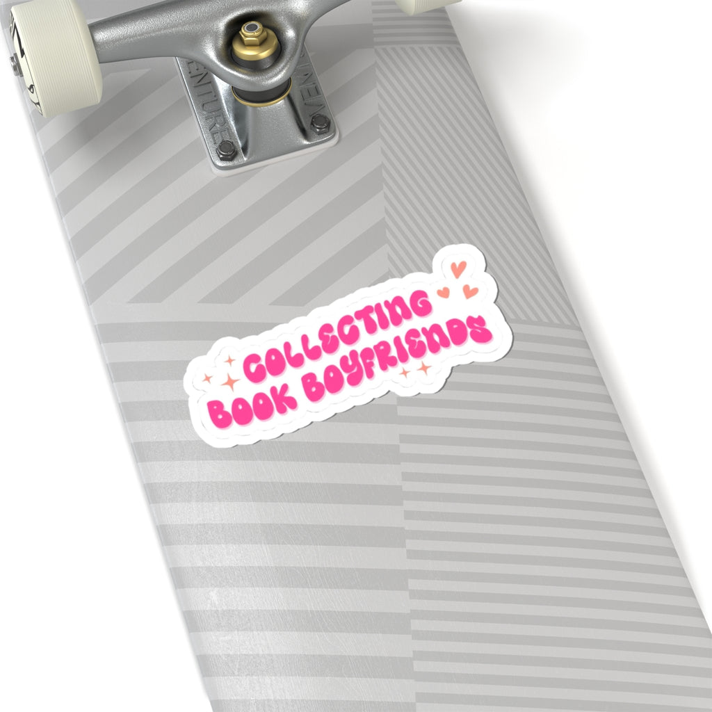 Collecting Book Boyfriends Sticker Cute Pink Aesthetic Decal for Readers