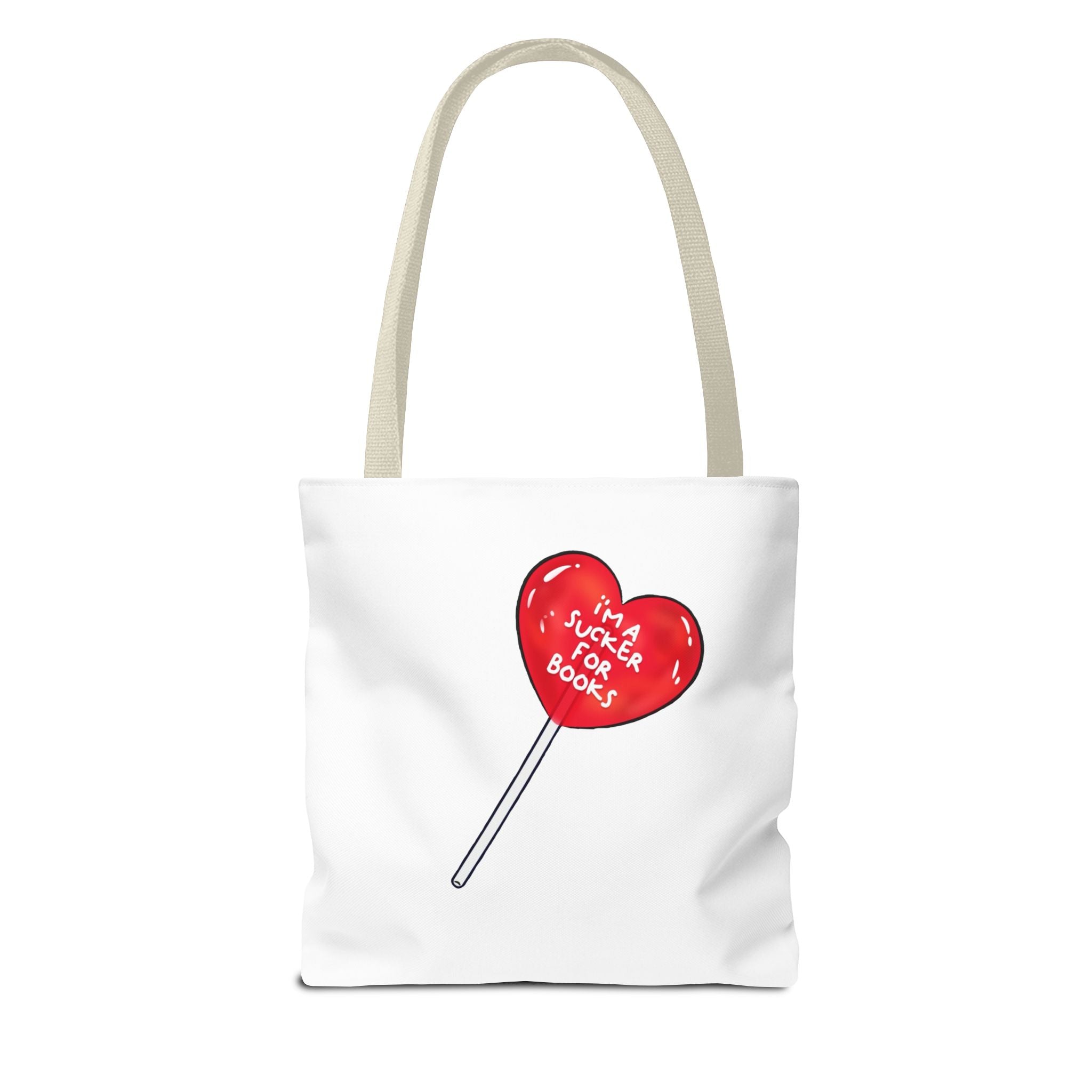 Books Are My Love Language Tote Bag — Cute Pink Stack of Books AOP Tote