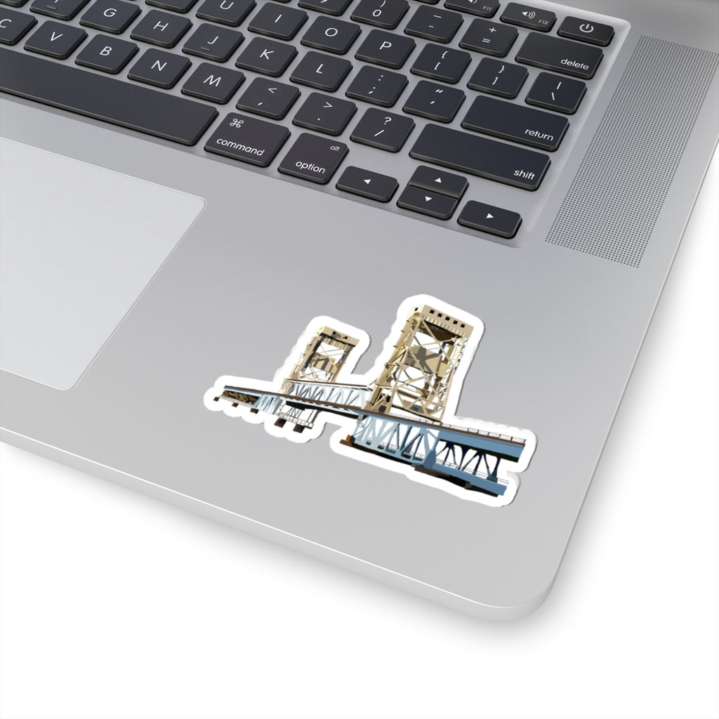 Portage Lift Bridge Sticker — Illustrated Landmark Vinyl Kiss-Cut Decal