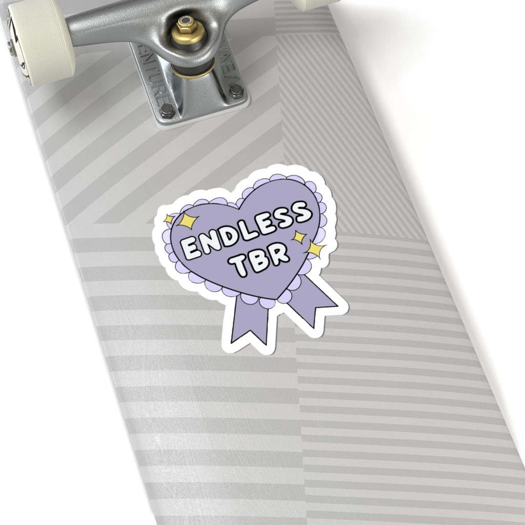 Endless TBR Lavender Heart Sticker Bookish Laptop Decal