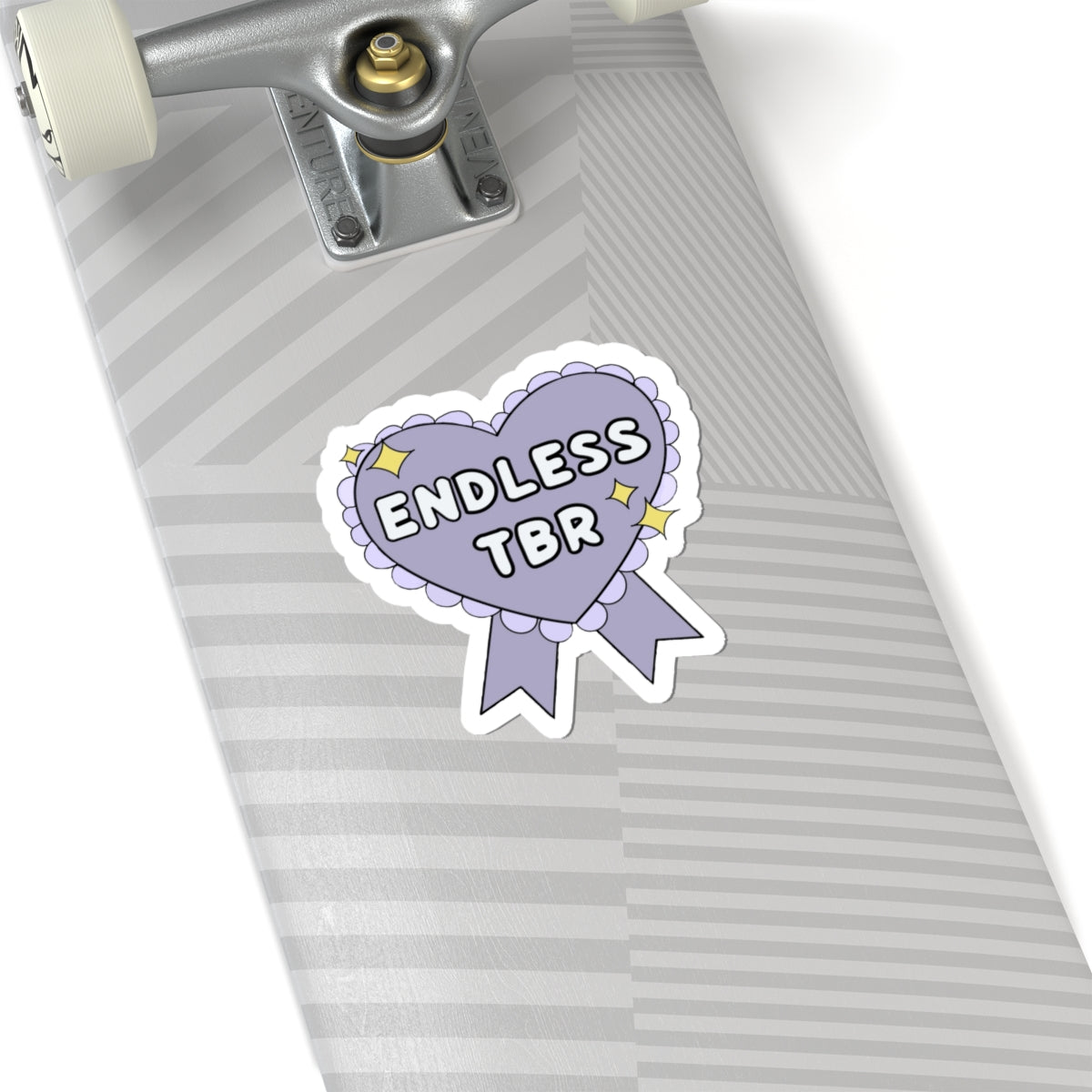 Endless TBR Lavender Heart Sticker Bookish Laptop Decal