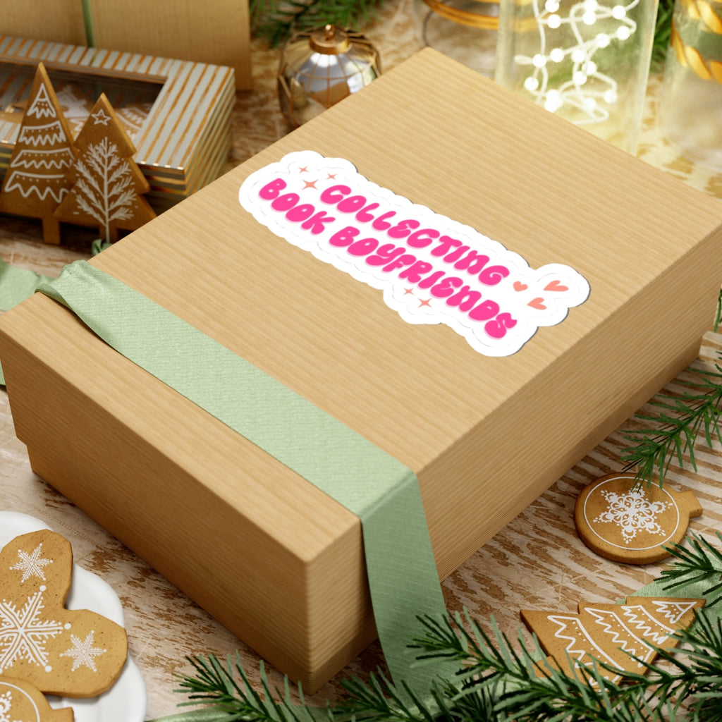 Collecting Book Boyfriends Sticker Cute Pink Aesthetic Decal for Readers