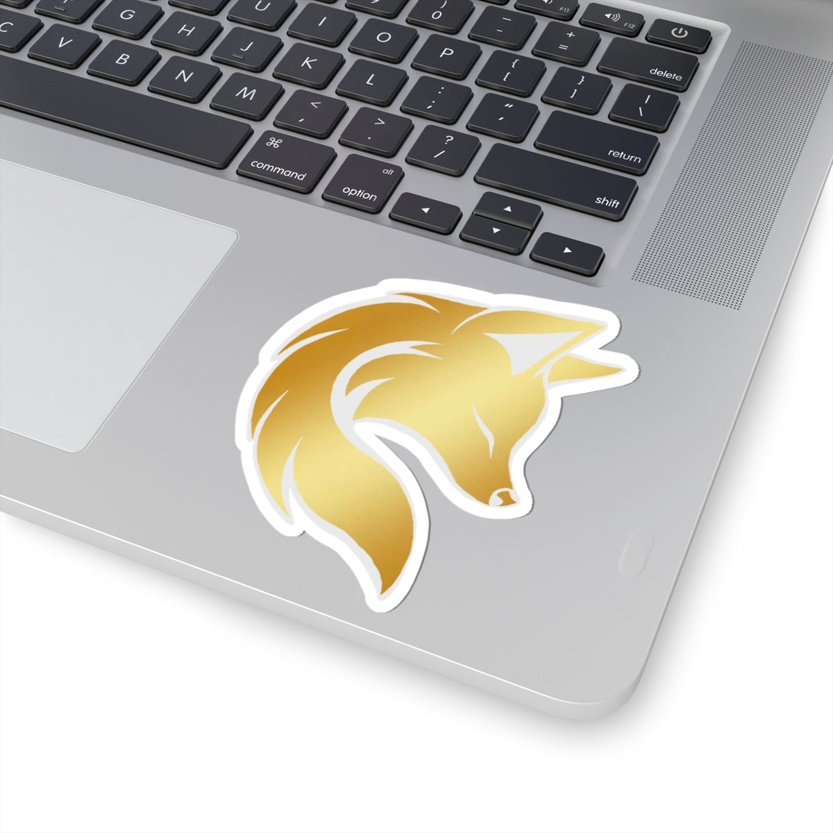 Gold Fox Sticker Laptop Decal