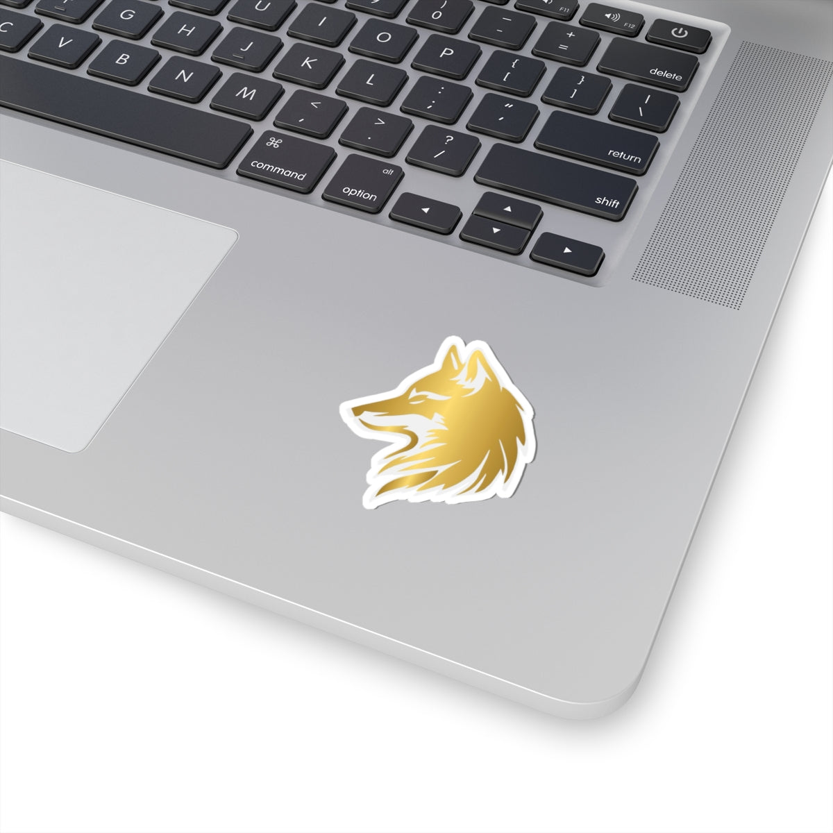 Gold Wolf Head Sticker Sticker Vinyl Decal for Laptops & Water Bottles