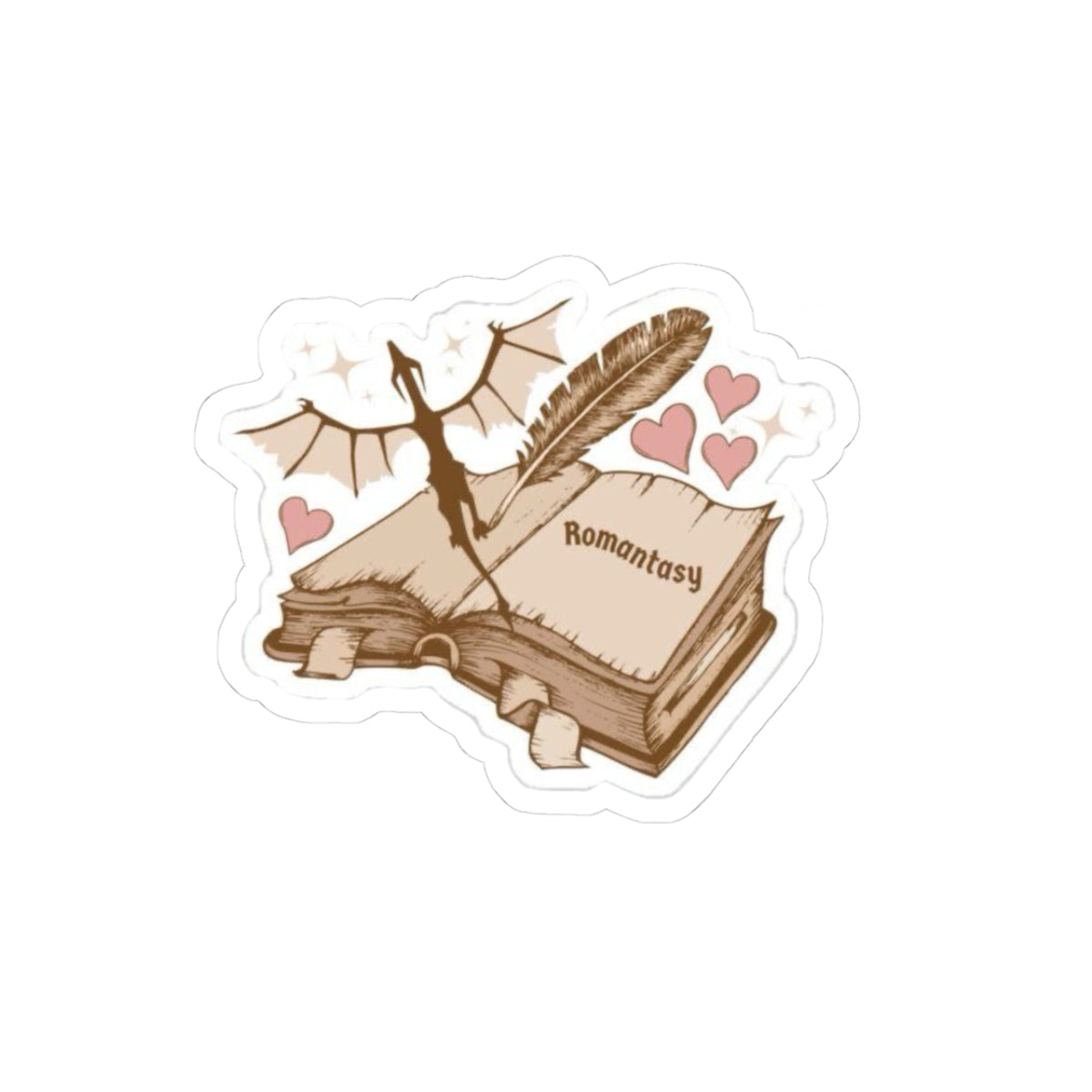 Romantasy Book & Dragon Sticker