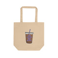 Iced Coffee and Books Eco Tote  "I'd Rather Be Reading" Canvas Book Tote