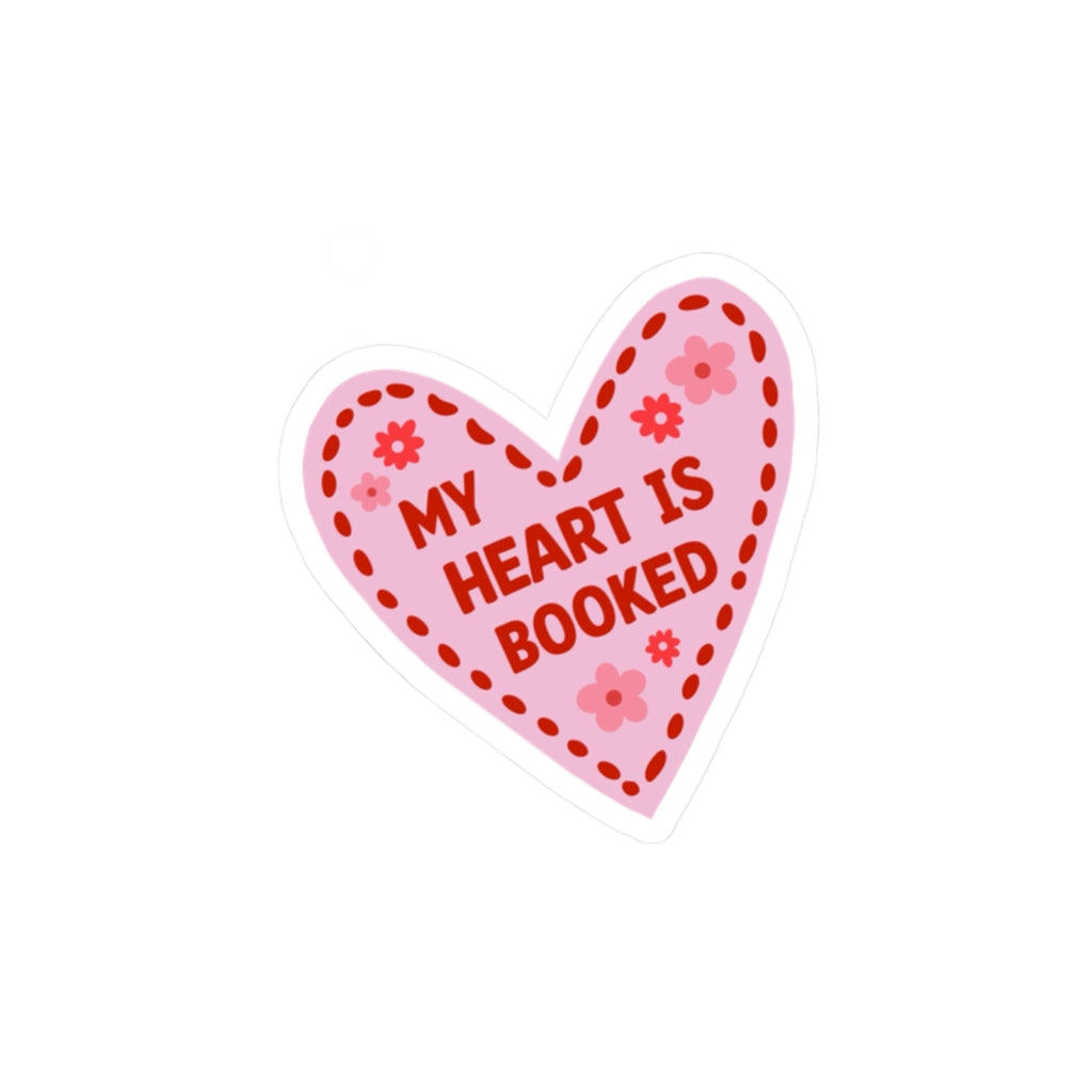 My Heart Is Booked Heart Sticker