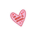 My Heart Is Booked Heart Sticker