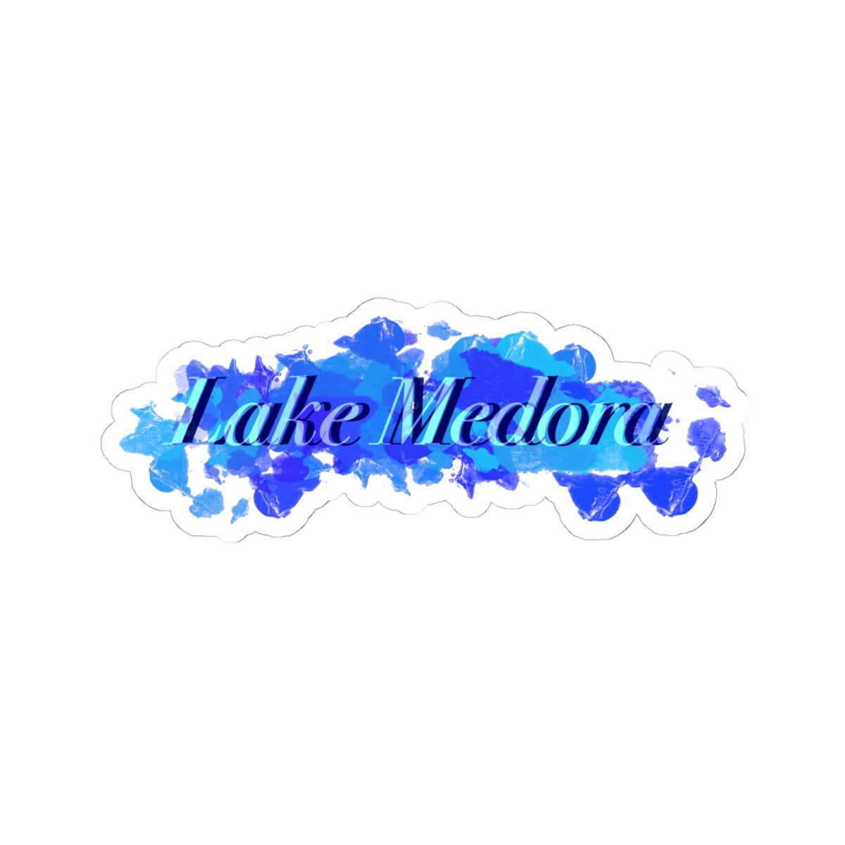 Lake Medora Watercolor Sticker