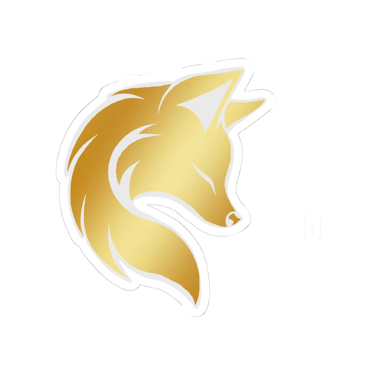 Gold Fox Sticker Laptop Decal