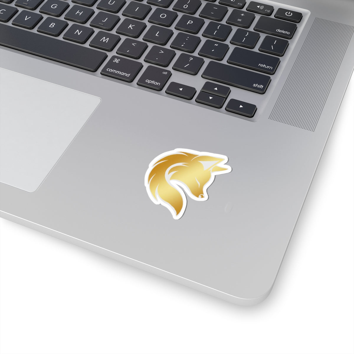 Gold Fox Sticker Laptop Decal