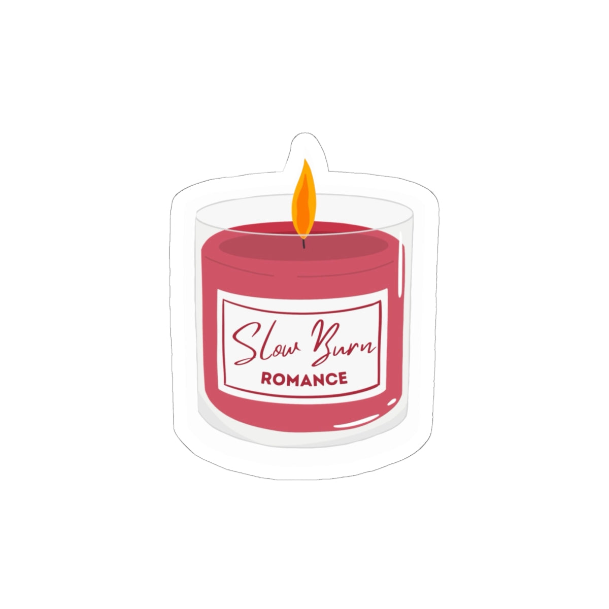 Slow Burn Romance Candle Sticker Decal