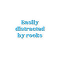 Easily Distracted by Rocks Sticker - Blue