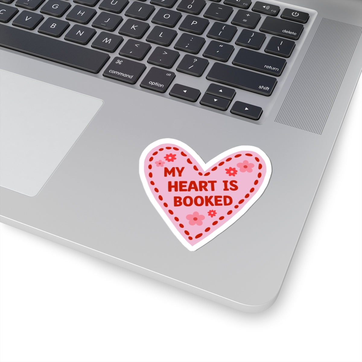 My Heart Is Booked Heart Sticker