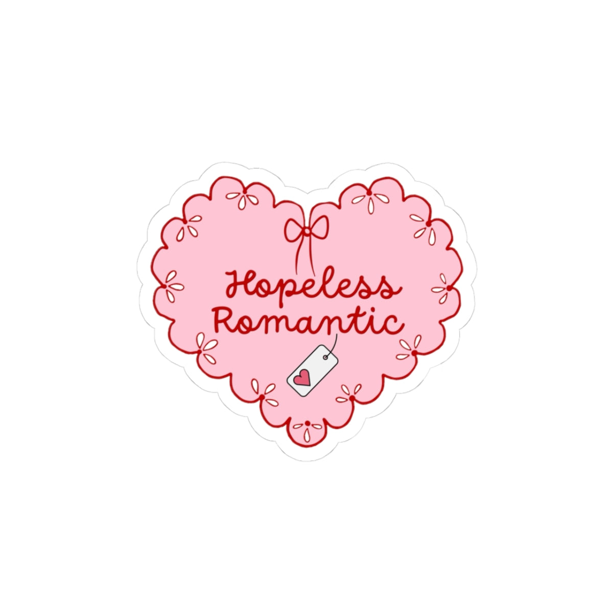 Hopeless Romantic Heart Sticker
