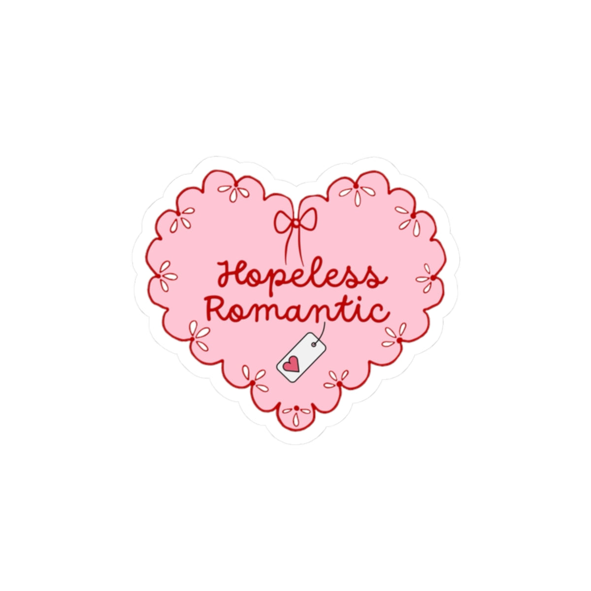 Hopeless Romantic Heart Sticker