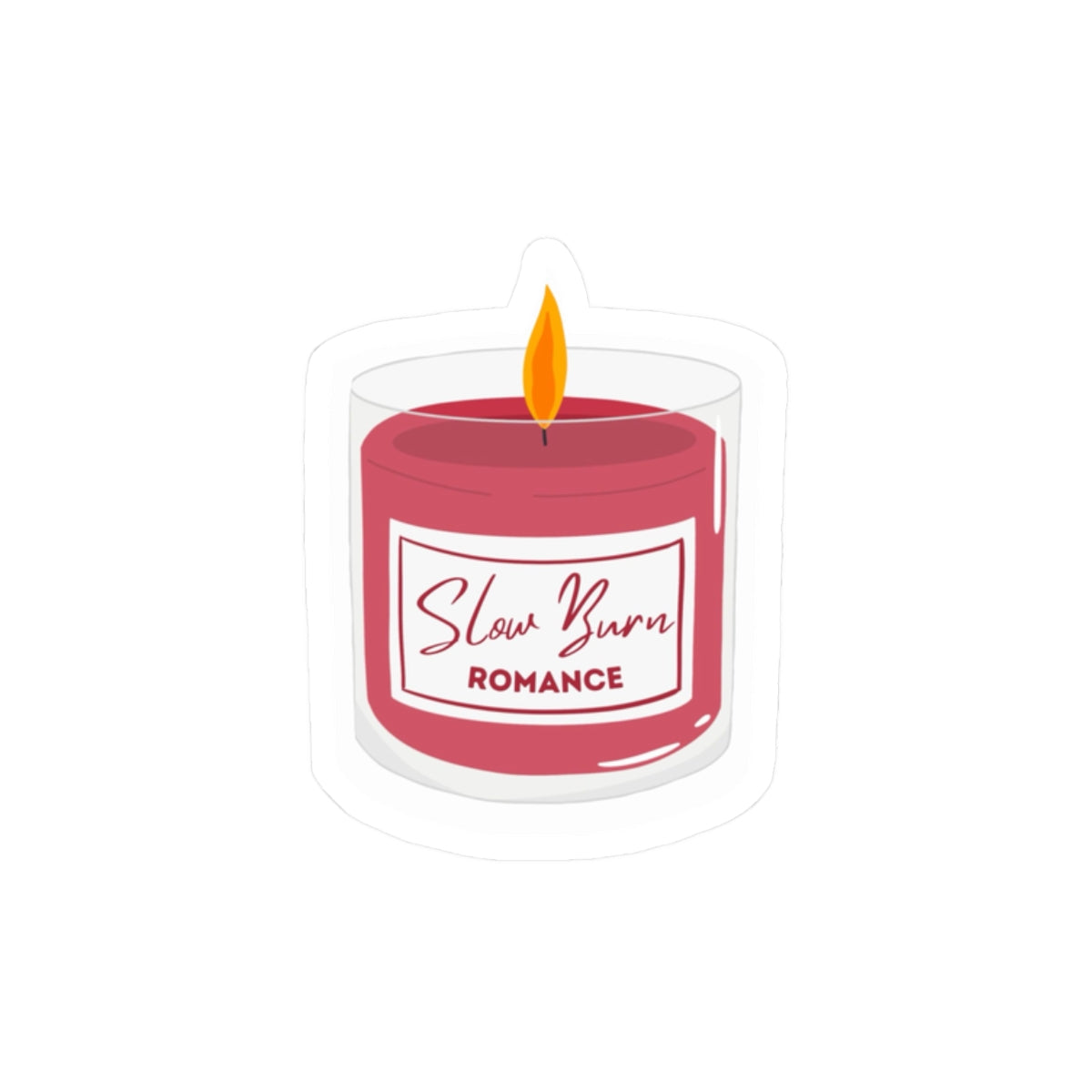 Slow Burn Romance Candle Sticker Decal