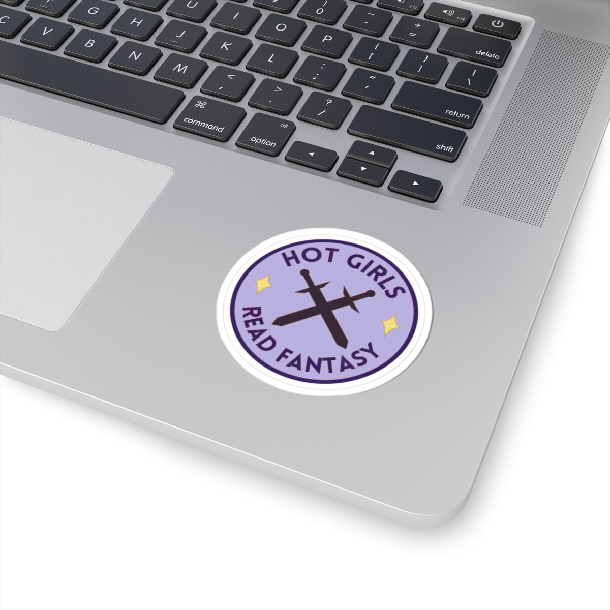 Hot Girls Read Fantasy Sticker — Round Laptop Sticker Decal