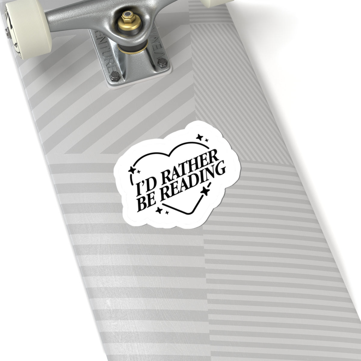 I'd Rather Be Reading Heart Sticker — Book Lover Decal